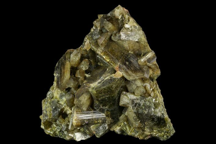 Yellow-Green Clinozoisite Crystal Cluster - Peru #121991